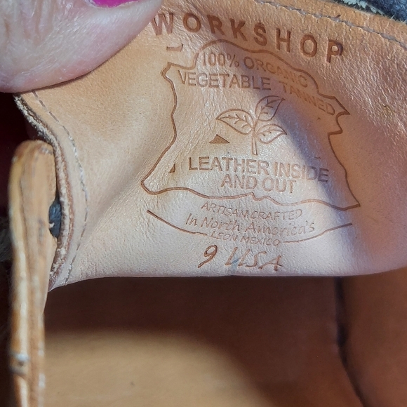 Bed Stu Workshop Leather Oxford Shoes Men’s 9 Brown Vegetable Tanned Lace Up main image 6
